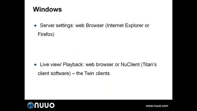 NUUO Titan NVR - Install Wizard: Clients смотреть онлайн
