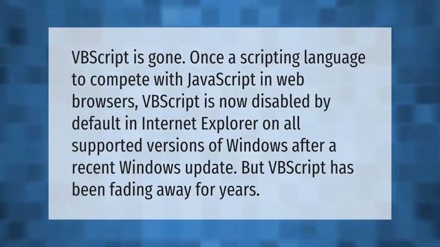 What is VBS used for? смотреть онлайн