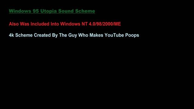 Windows 95 Utopia Sound Scheme (4K) смотреть онлайн