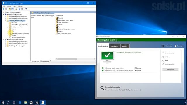 Windows 10: Wyłączenie oraz włączenie programu Windows Defender za pomocą GPO. смотреть онлайн