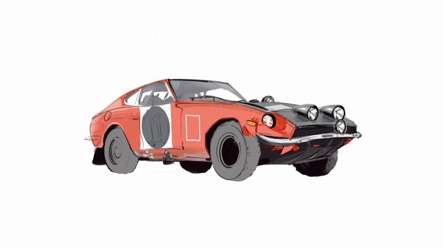 Adobe fresco race car illustration смотреть онлайн