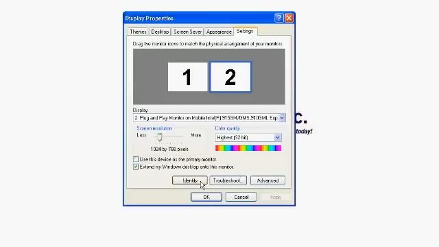Activate Dual Monitor System in Windows XP смотреть онлайн