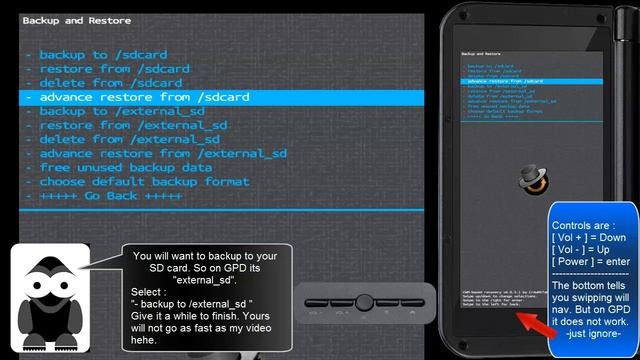 GPD XD - Using CWM ( Backup and Restore ) смотреть онлайн