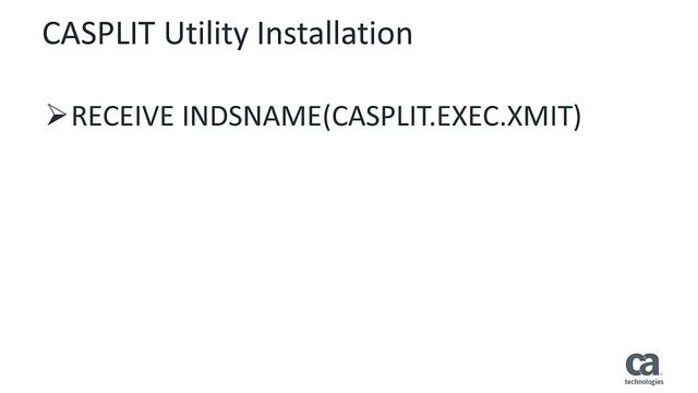 How to install the CASPLIT Utility смотреть онлайн