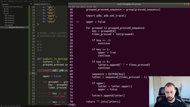 C03V12 - Debugging with pdb смотреть онлайн