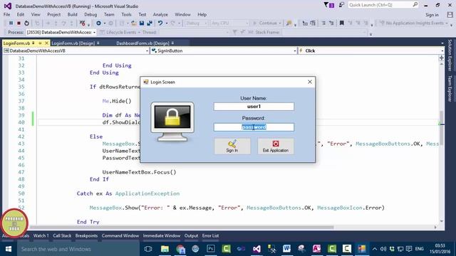 P(6) VB.NET Access Database Tutorial In Urdu - How to add Sign Out functionality смотреть онлайн