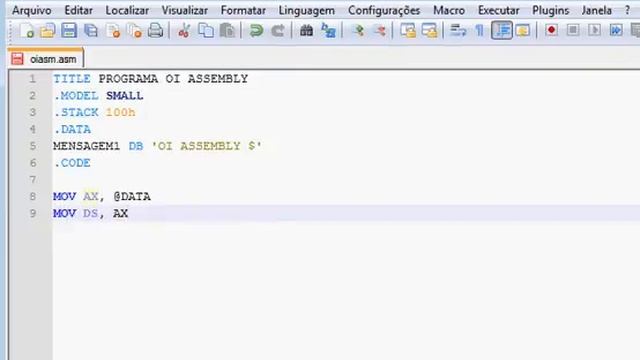 1. Primeiro Programa - OI ASSEMBLY смотреть онлайн