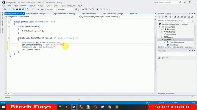 6. College Management System in C# - Search Students Design and Coding смотреть онлайн