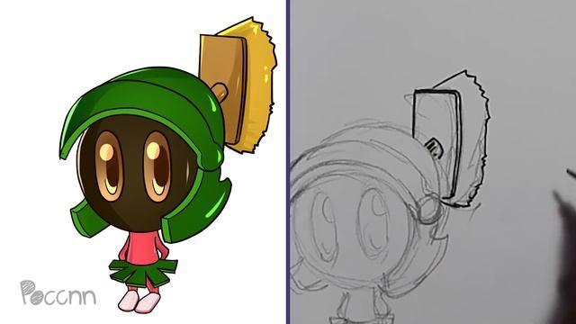 Cómo Dibujar A Marvin Chibi