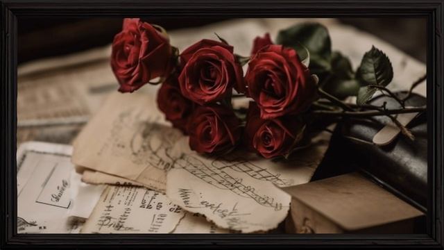 Rose and Music 4K / 1 Hours / Relax Piano / TV Wallpaper Art / Tv Art / TV Tablo Tv Çerçeve смотреть онлайн