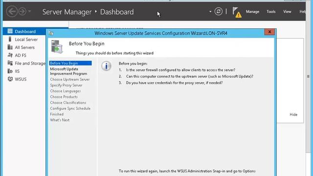 20411C_Mod12_Lab_E1-Implementing the WSUS Server Role смотреть онлайн