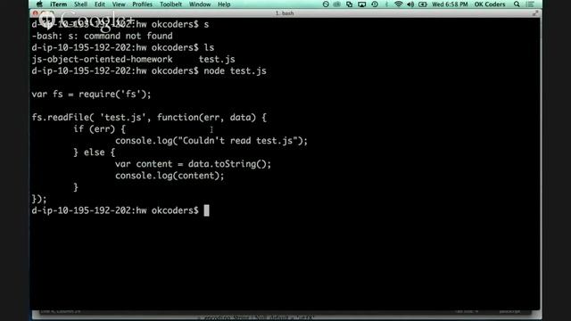 OK Coders Intro to Node смотреть онлайн