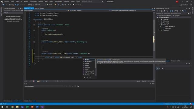 Criando uma simples aplicação Windows Forms C# no Visual Studio. смотреть онлайн