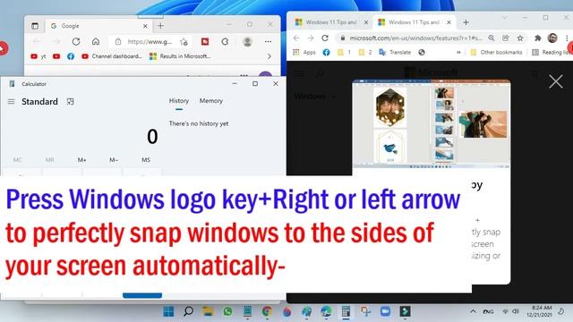 How to Snap Windows side by side Automatically | How To Split Screen on Windows 11 смотреть онлайн