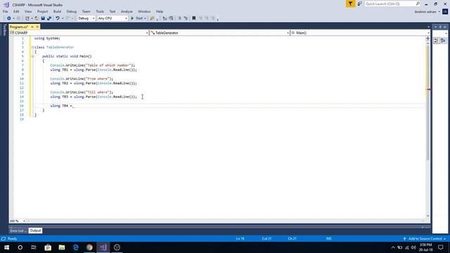 How to find Time Table of any number using C# смотреть онлайн
