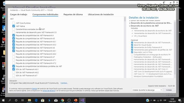 Tutorial de instalación de Visual Studio Community Versión 2017 смотреть онлайн