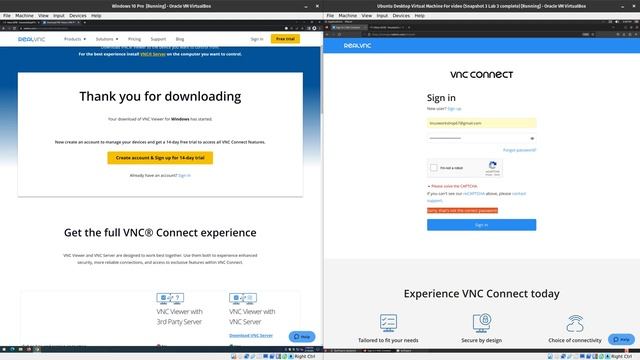 VNC Server and Viewer Setup Ubuntu VM/Windows Client смотреть онлайн