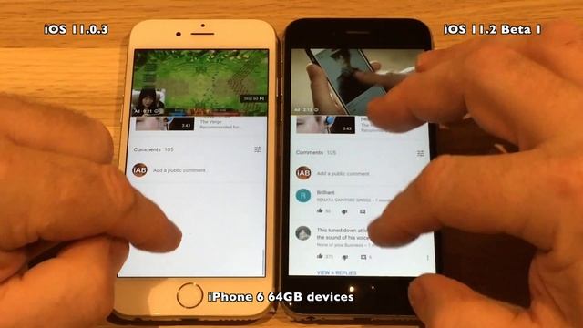 iPhone 6 : iOS 11.2 Beta 1 vs iOS 11.0.3 Speed Test with Benchmark Results Build 15C5092b смотреть онлайн