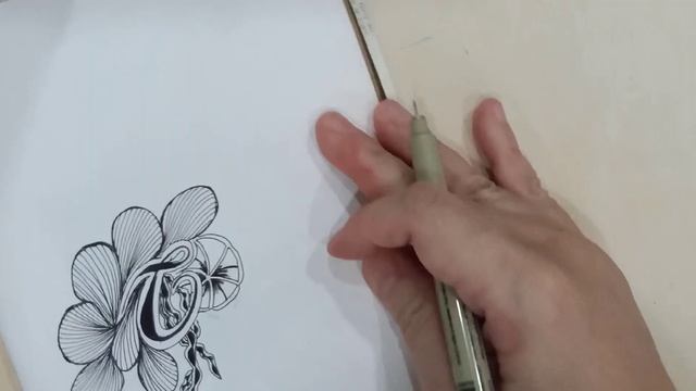 Zentangle Inspired Art (Alphabet Q)