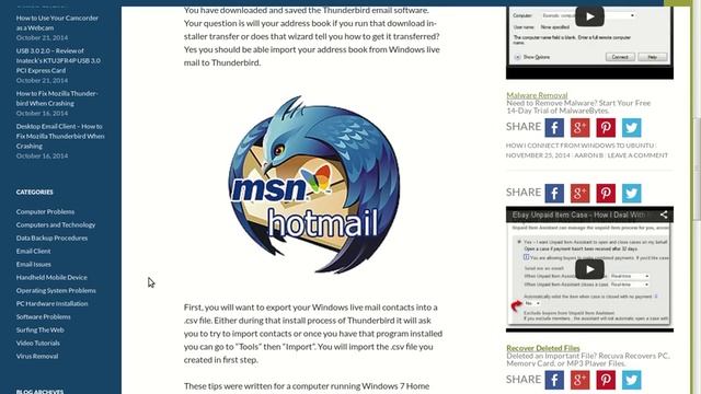 Hotmail Thunderbird - How to Import Mail Contacts Into Thunderbird смотреть онлайн