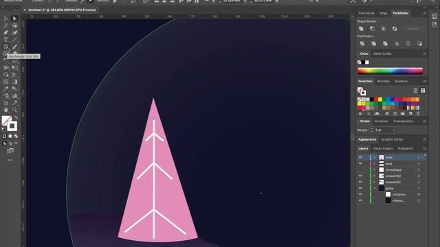 Let it Snow-globe! Intermediate Adobe illustrator tutorial, gradients, shapes and the symbol spraye смотреть онлайн
