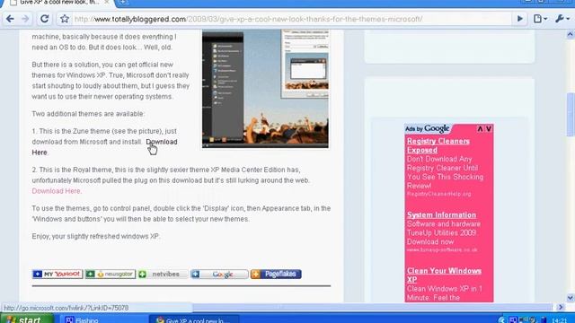 Two free Microsoft themes for Windows XP, quick and easy. смотреть онлайн