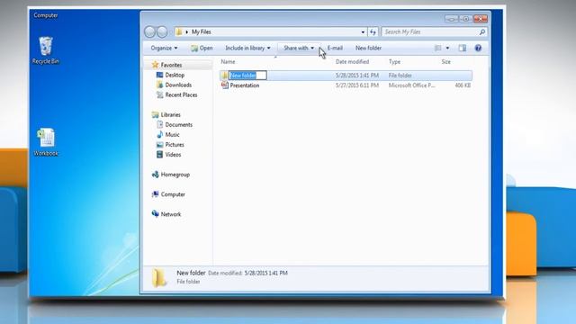 How to make a folder in Windows® 7 :Tutorial смотреть онлайн
