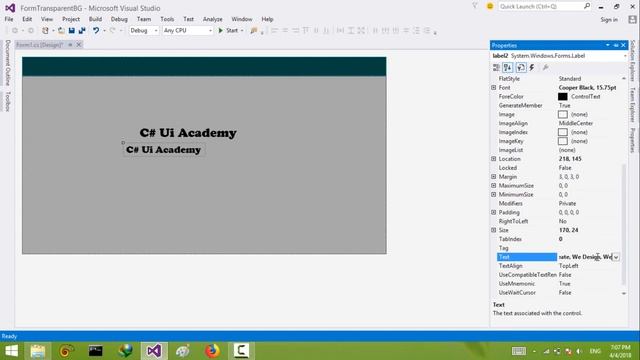C# - Fully Transparent Background in WinForm App смотреть онлайн