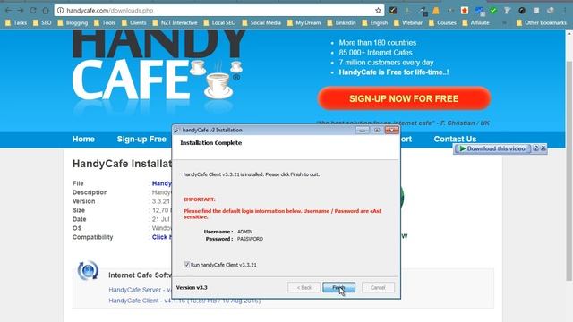 Handy Cafe Client Installation Tutorial смотреть онлайн
