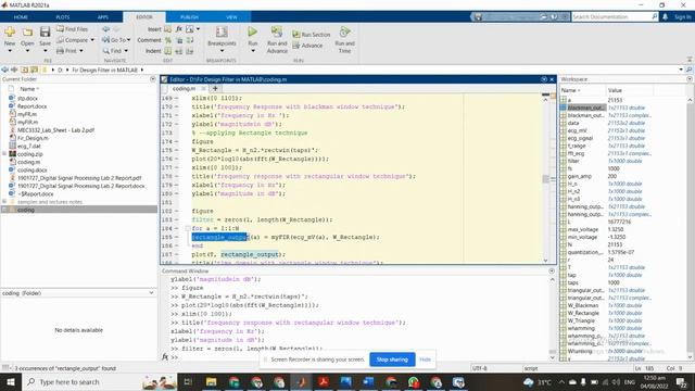High Pass Fir filter design in MATLAB Rectangular window 6/9 смотреть онлайн