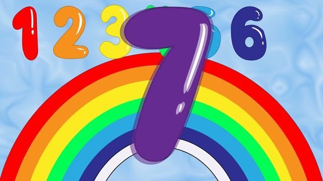 Раскраска - радуга. Учимся смешивать краски и учим цвета вместе с Тыр тыр трактором. Учимся считать. смотреть онлайн