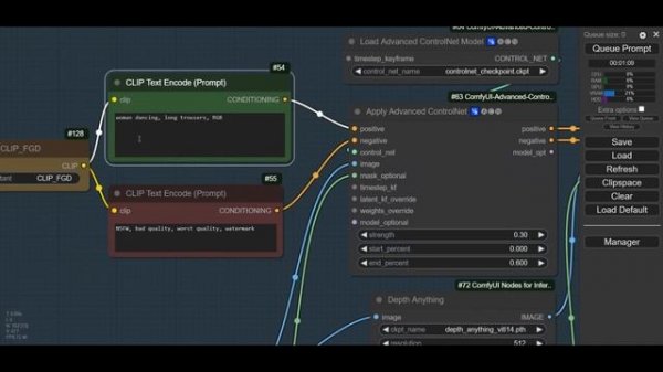 ADVANCED ComfyUI 2 samplers AnimateDiff v3 + AnimateLCM video to video