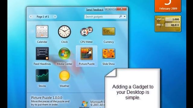 Gadgets in Windows 7 смотреть онлайн