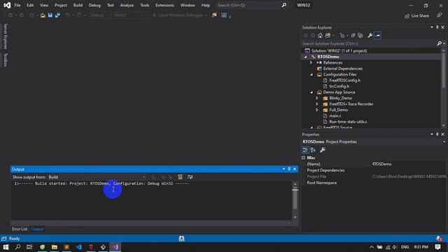 FreeRTOS Visual Studio on Windows - Download the modified demo in the link below смотреть онлайн