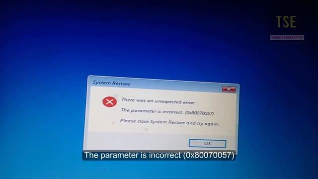 System Restore could not find the offline boot volume. The parameter is incorrect 0x80070057 смотреть онлайн