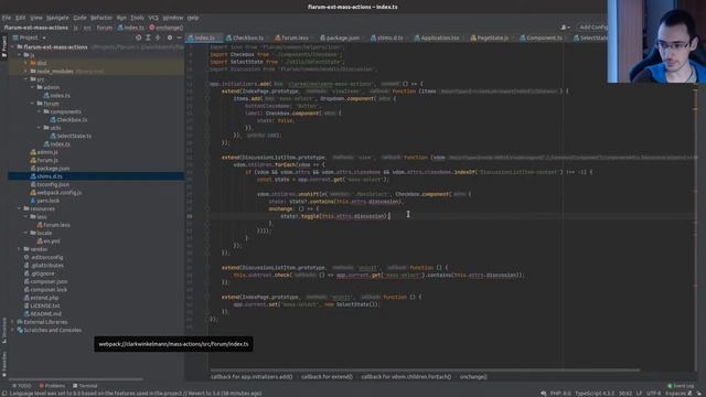 Flarum live coding - Mass actions смотреть онлайн