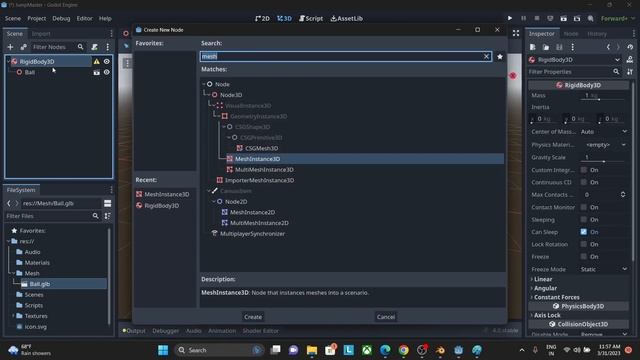 Godot Engine 4x - Creating Your First 3D Game In Godot 07. Understading Rigidbody 3D смотреть онлайн