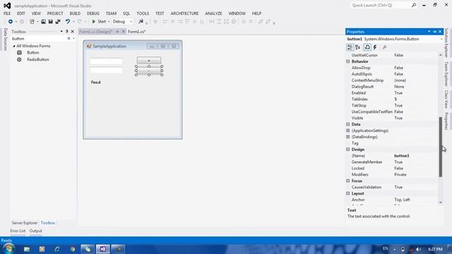 Visual Studio 2013 C# Windows Form Part 1 смотреть онлайн