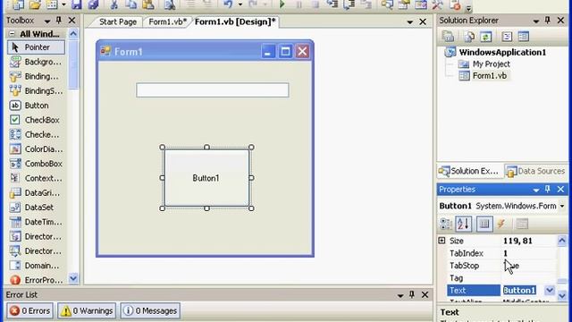5.0 Visual Basic.NET 2005 & 2008 "Hello World" Forms and Buttons смотреть онлайн