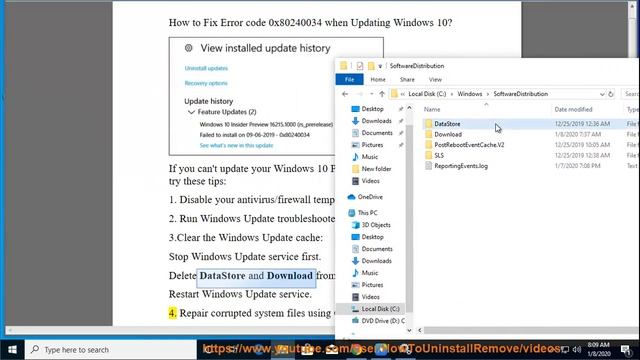 Fix Error code 0x80240034 when Updating Windows 10 смотреть онлайн