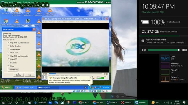 IBC 13 Station ID 2023 has BSOD VM (Windows XP) смотреть онлайн