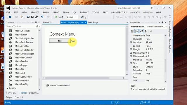 Using Metro Context Menu in C# .net смотреть онлайн