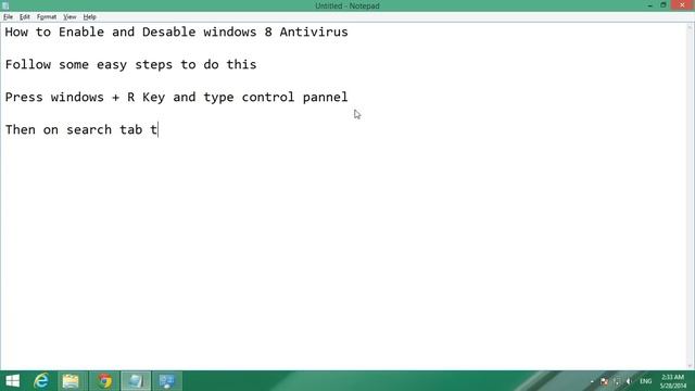 How to Enable and Disable Antivirus on Windows 8 смотреть онлайн