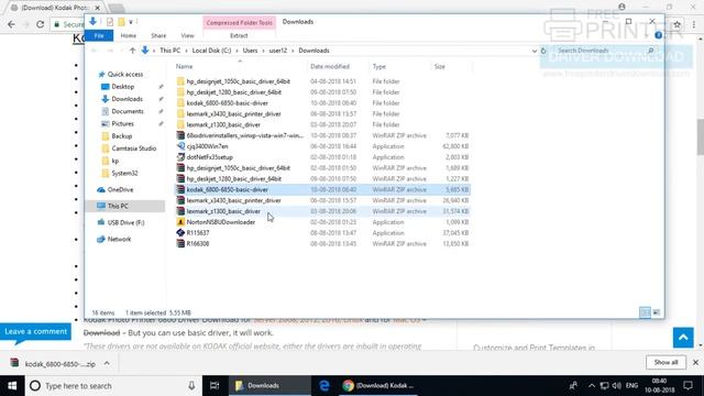 How to install kodak 6800 printer basic driver manually using inf file. смотреть онлайн