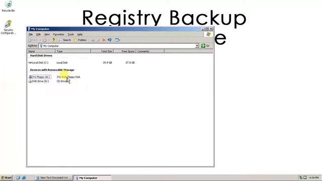 How to backup Registry and Restore windows server 2003 смотреть онлайн
