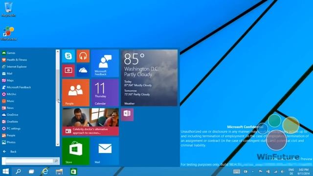Windows 9 Start Menu смотреть онлайн