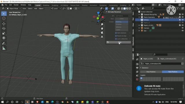 Motion Capture in Blender 2.90 using Xbox 360 V1 смотреть онлайн