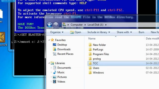 Turbo c++ and Turbo prolog in Full-Screen on win7 --using Dosbox смотреть онлайн