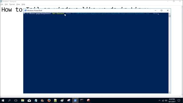 How to do tail in Windows from powershell смотреть онлайн
