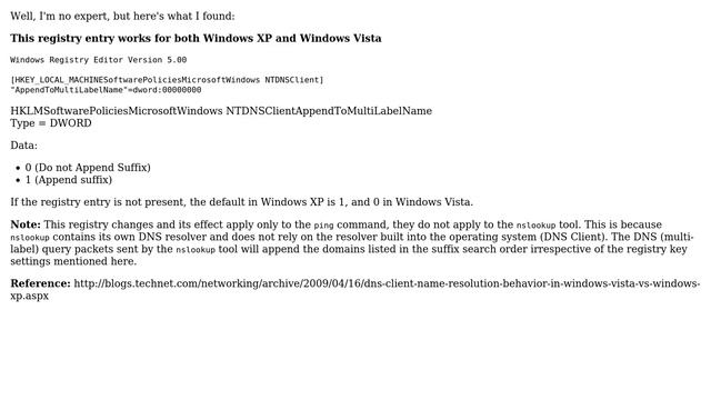 Windows using the DNS suffix search list on all lookups, even valid FQDNs. How to stop this? смотреть онлайн